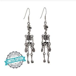 Limited Edition Silver Skeleton Earrings